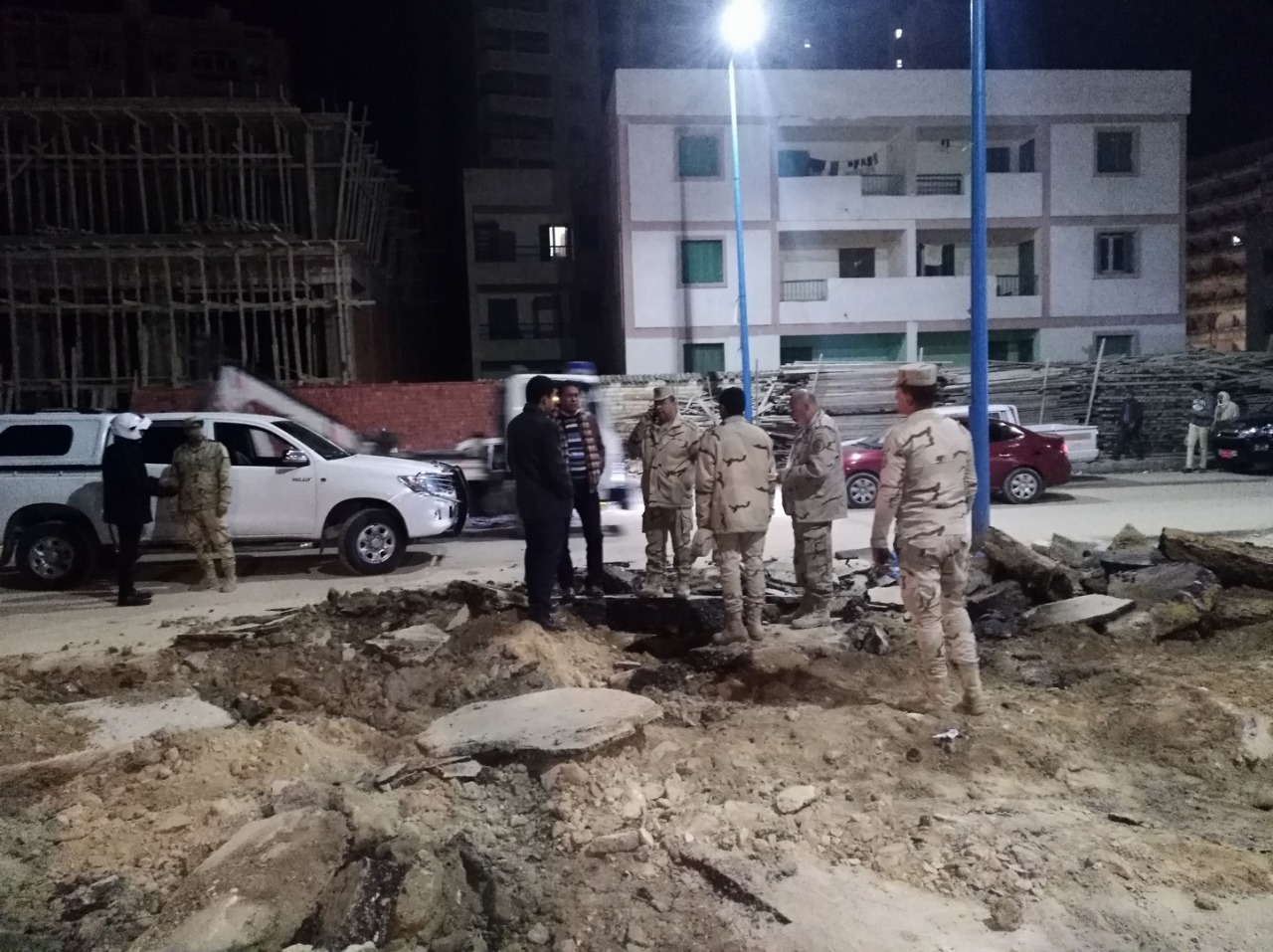 البدء في تطوير شارع علم الروم بمطروح