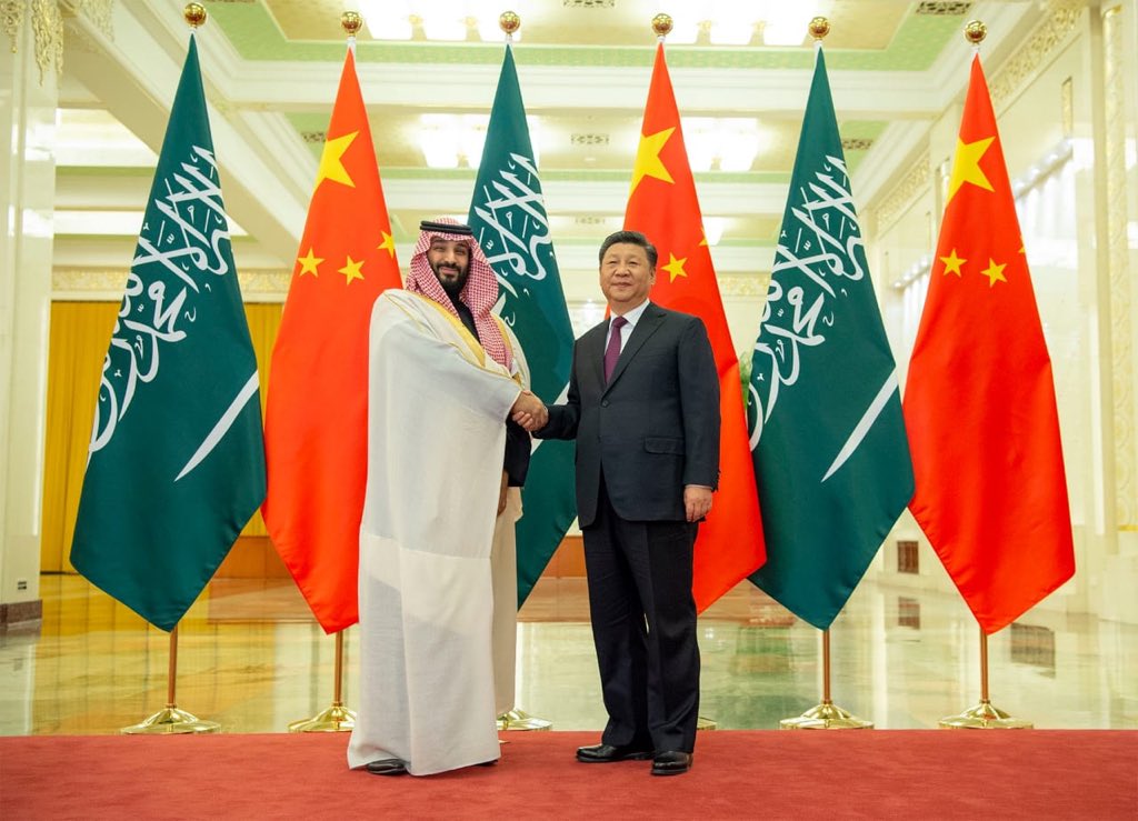 ولي العهد السعودي مع الرئيس الصيني