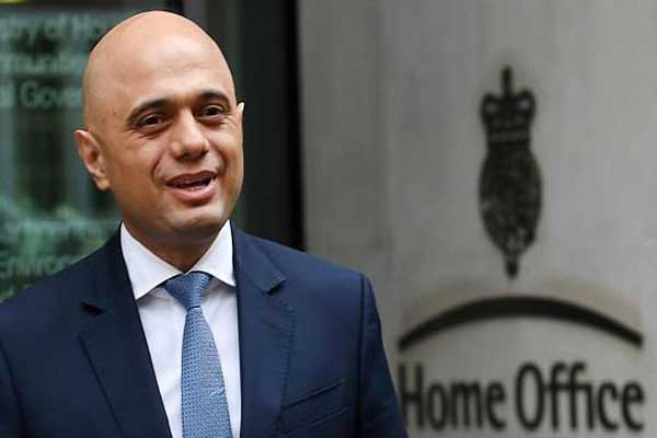 وزير الداخلية البريطاني ساجد جاويد 