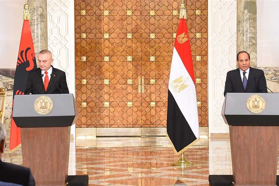 الرئيس عبد الفتاح السيسي ونظيره الألباني