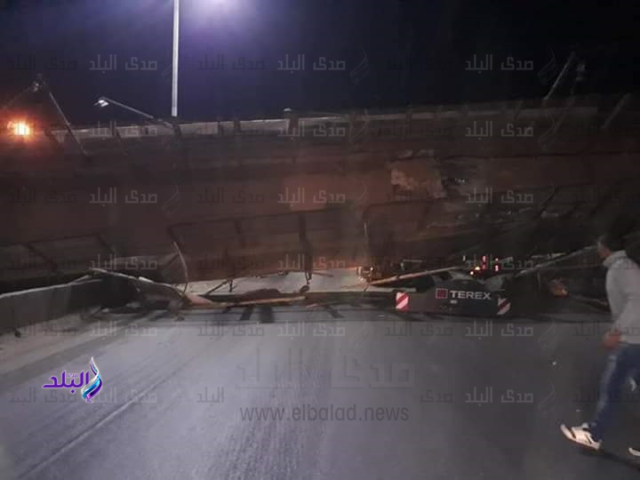 محافظ القليوبية ومدير الأمن يتفقدان موقع انهيار كوبري طوخ