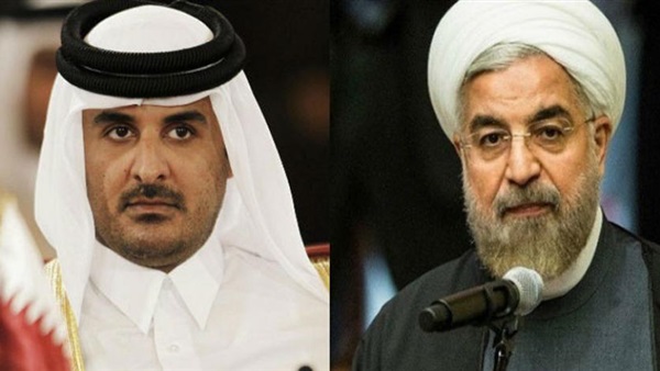 حسن روحاني وتميم بن حمد حسن روحاني وتميم بن حمد