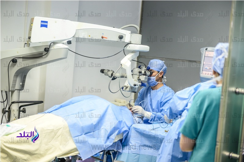 قافلة طبية من الأورمان لمرضى العيون لأهالى قرية الصعايدة 