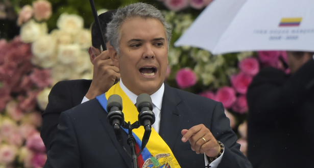 رئيس جمهورية كولومبيا إيفان دوكي ماركيز رئيس جمهورية كولومبيا إيفان دوكي ماركيز