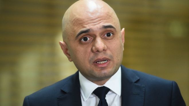 وزير الداخلية البريطاني ساجد جاويد وزير الداخلية البريطاني ساجد جاويد