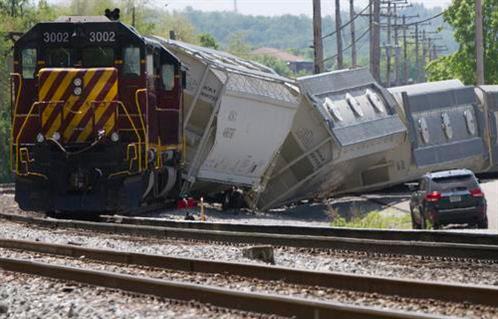 خروج قطار عن مساره