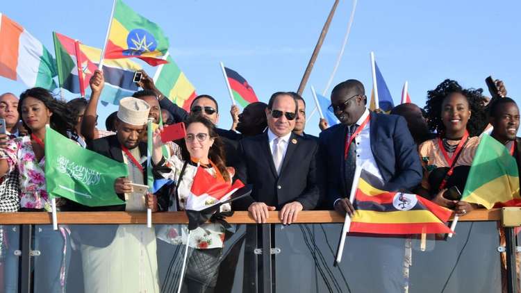 الرئيس السيسي خلال فعاليات ملتقي شباب العربي الافريقي 