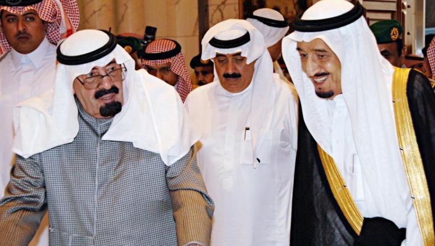 الملك سلمان وشقيقه الملك عبد الله 