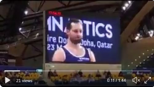 لقطة فيديو من عزف النشيد الوطني الإسرائيلي في قطر