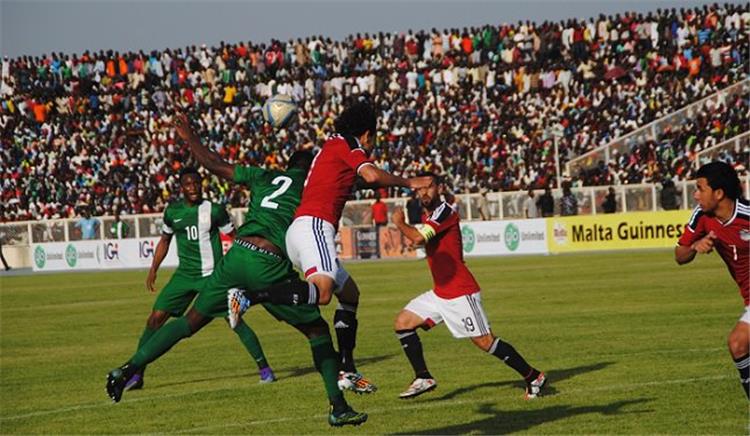 جانب من مباراة مصر ونيجريا  جانب من مباراة مصر ونيجريا