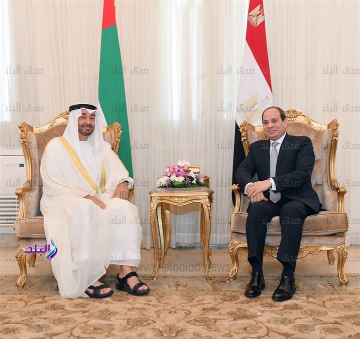 الرئيس عبد الفتاح السيسي، وولي عهد أبو ظبي