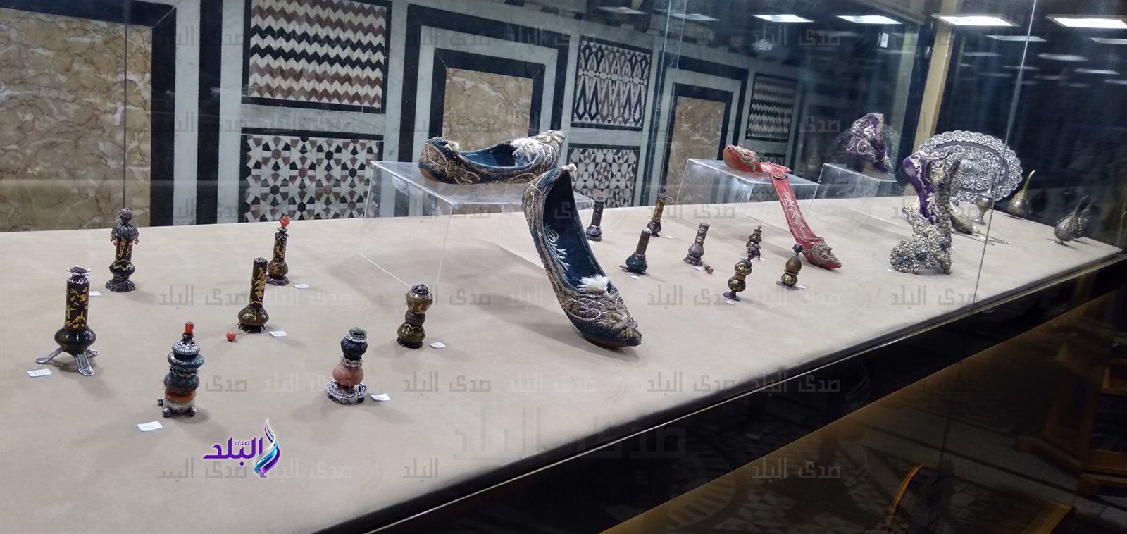 القطع الأثرية المعروضة 