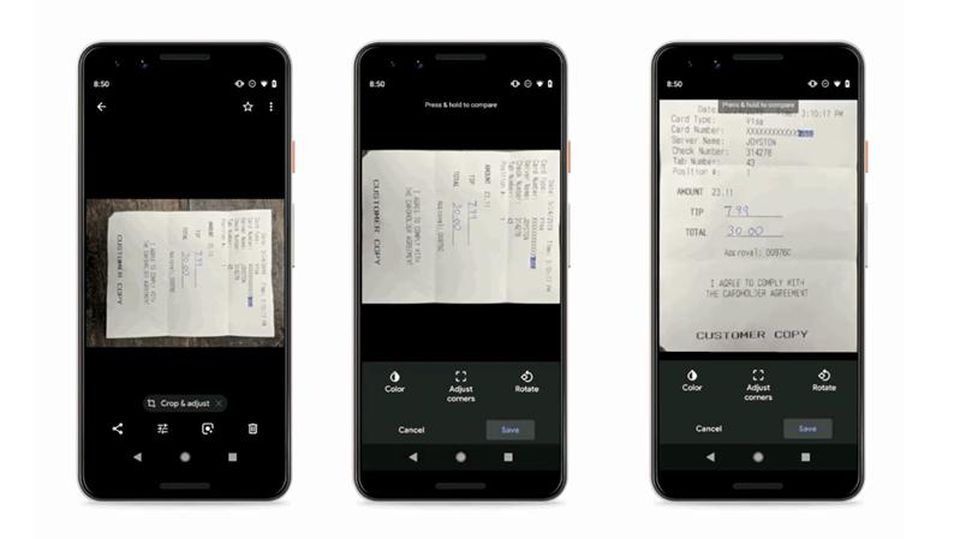 ميزة جديدة في صور جوجل لضبط صور المستندات ميزة جديدة في صور جوجل لضبط صور المستندات