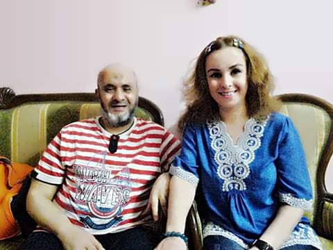 حنان شوقي وشقيقها الراحل