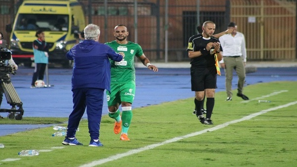 حلمي طولان وخالد قمر لاعب الاتحاد السكندري  