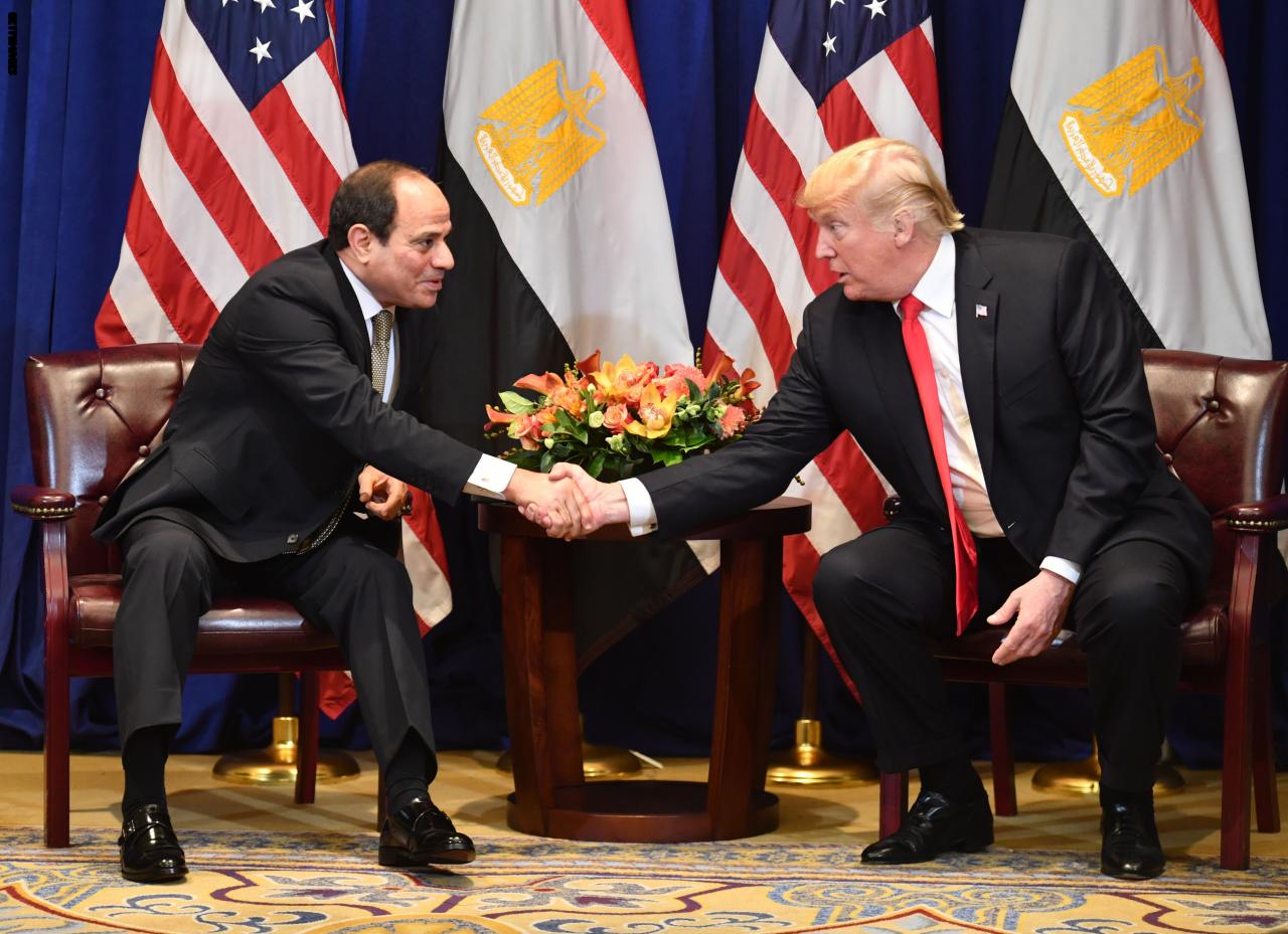الرئيس السيسي والرئيس ترامب الرئيس السيسي والرئيس ترامب