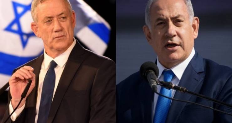 نتنياهو وجانتس نتنياهو وجانتس