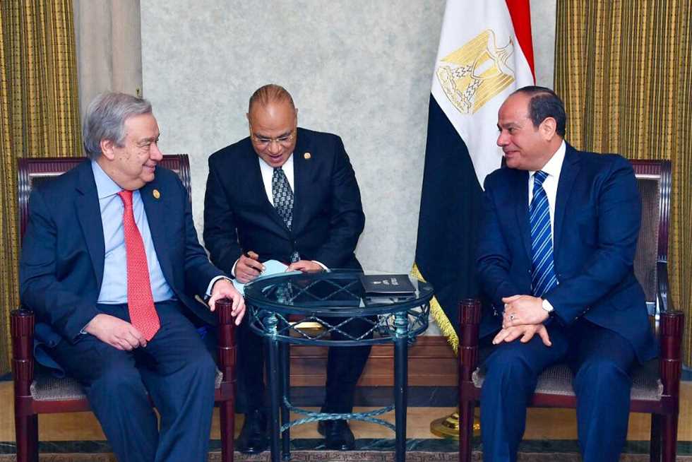 الرئيس السيسي والأمين العام للأمم المتحدة الرئيس السيسي والأمين العام للأمم المتحدة