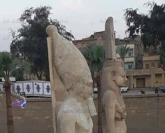 التمثال بعد إعادة نصبه مرة أخري التمثال بعد إعادة نصبه مرة أخري