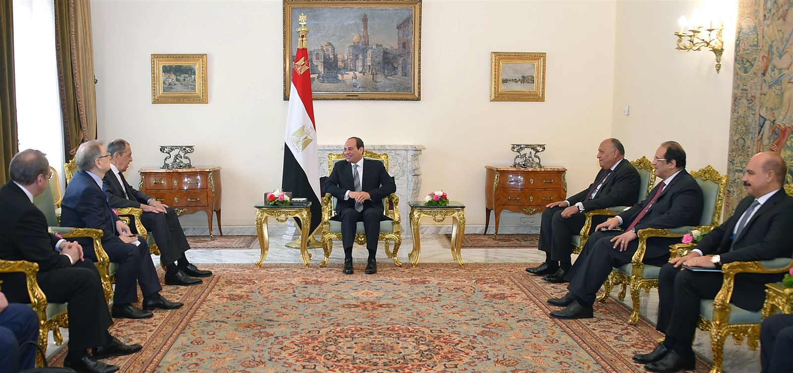 لقاء الرئيس السيسي ووزير خارجية روسيا