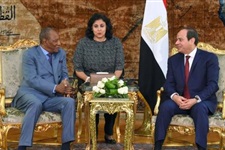 الرئيس السيسي ورئيس غينيا - ارشيفي