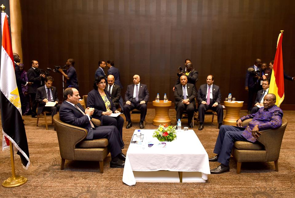 الرئيس السيسى ونظيره الغينى ألفا كوندى