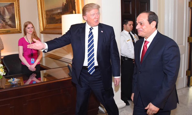 الرئيس السيسي ونظيره ترامب 