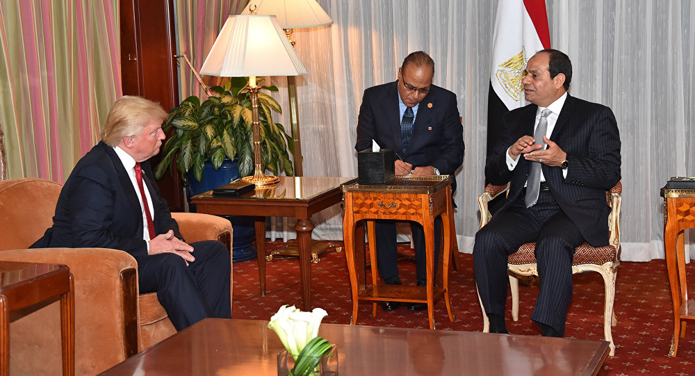 الرئيس السيسي ونظيره ترامب 