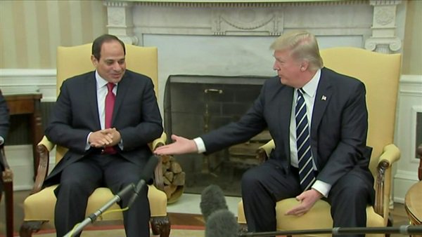 الرئيس السيسي ونظيره الأمريكي ترامب