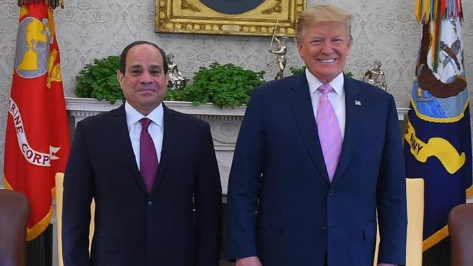 الرئيس السيسي ونظيره الأمريكي ترامب