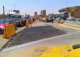 جنب من اعمال الصيانة على الطريق الدائري