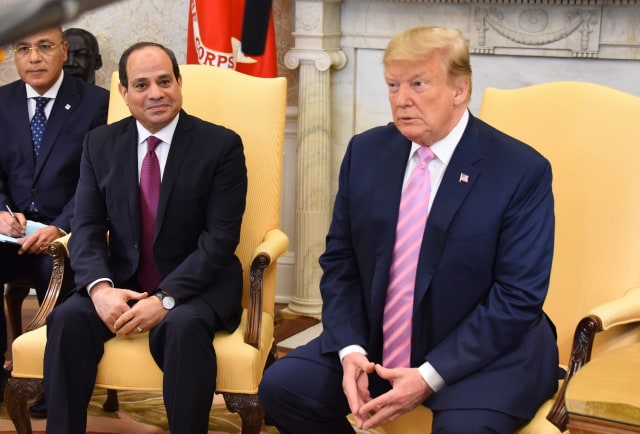 الرئيس عبد الفتاح السيسي ودونالد ترامب