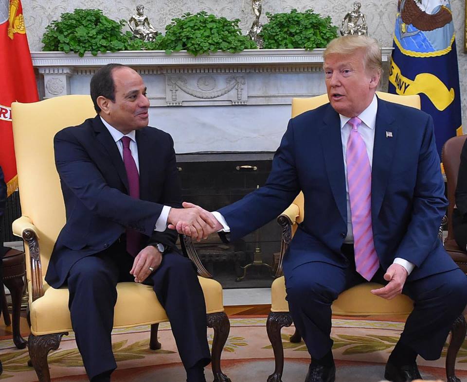 الرئيس السيسي ونظيره  ترامب 