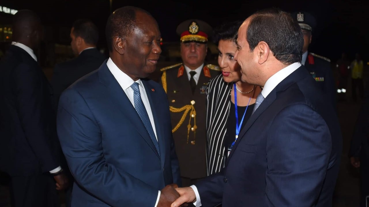 الرئيس السيسي يصل إلى العاصمة الإيفوارية أبيدجان
