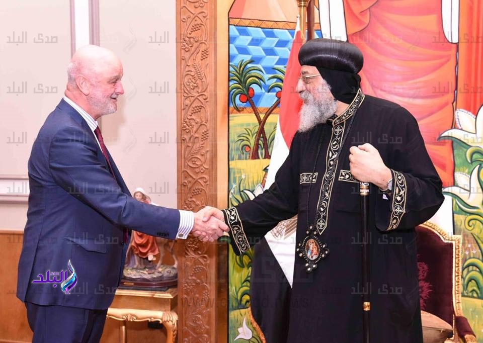 البابا تواضروس وسفير إسبانيا بالقاهرة