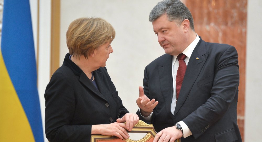 المستشارة الألمانية والرئيس الأوكراني