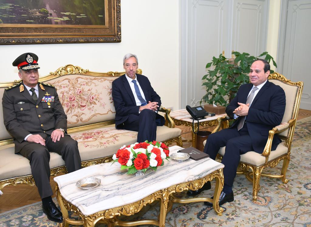الرئيس السيسى خلال استقباله وزير الدفاع البرتغالى
