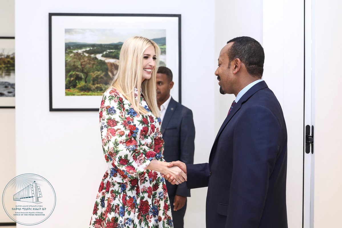 آبي أحمد وإيفانكا ترامب