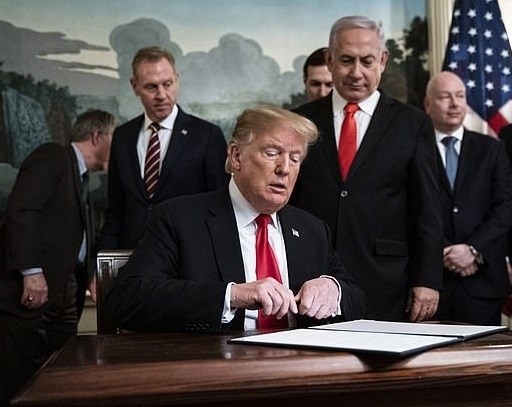 خريطة أمريكية جديدة تضم الجولان لـ إسرائيل