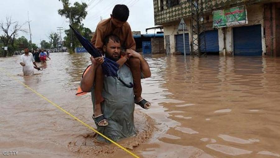 ضحايا الفيضانات في باكستان