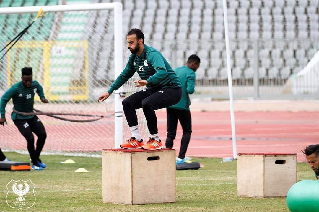 مران بدني قوي للاعبي المصري