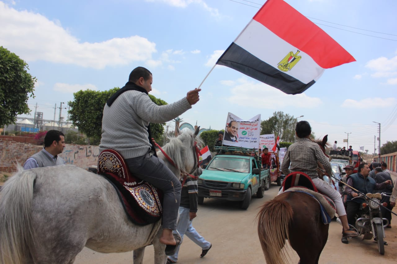 مسيرات لحشد الناخبين للمشاركة في التعديلات الدستورية مسيرات لحشد الناخبين للمشاركة في التعديلات الدستورية