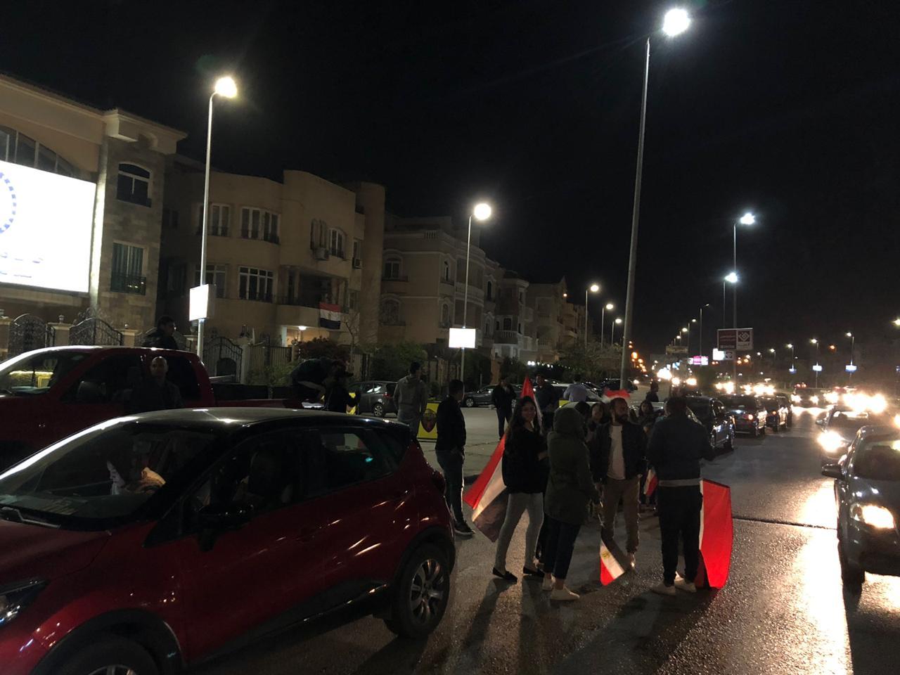 احتفالات الموافقة على تعديل الدستور بالقاهرة الجديدة