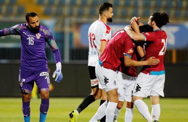 جانب من لقاء الزمالك وبيراميدز