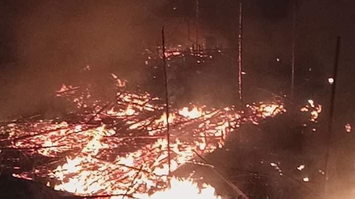 حريق مطرانية مارجرجس بمطاى