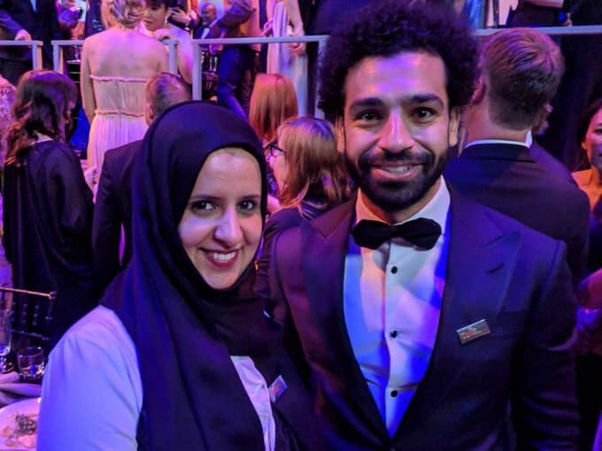 راضية المتوكل مع محمد صلاح راضية المتوكل مع محمد صلاح