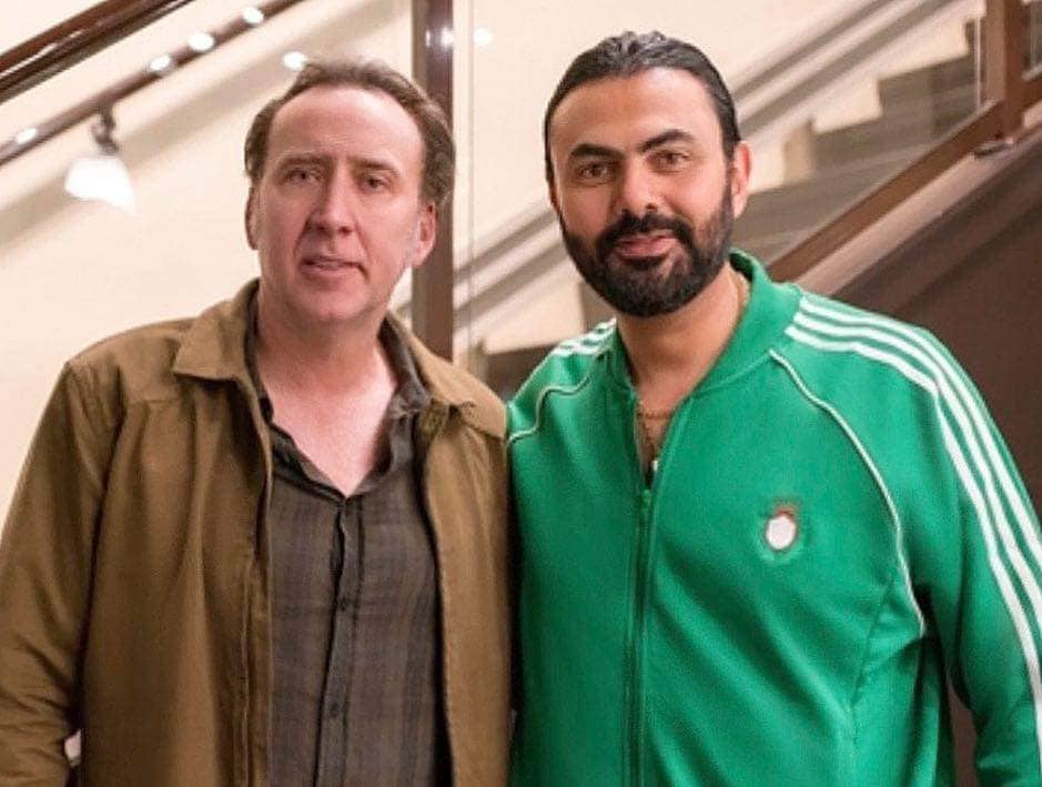 النجم العالمي نيكولاس كيدج والفنان المصري محمد كريم النجم العالمي نيكولاس كيدج والفنان المصري محمد كريم