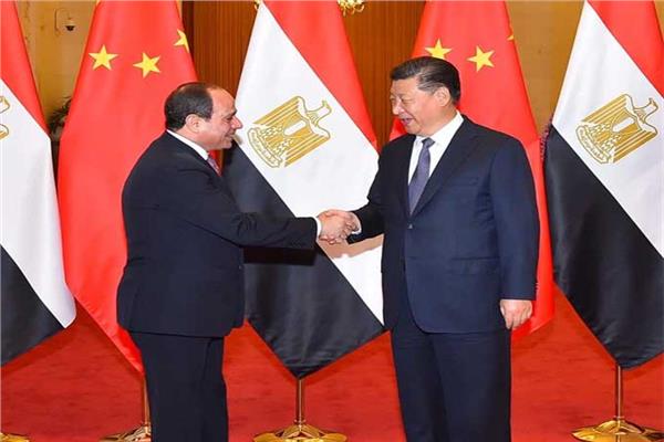 الرئيس السيسي ونظيره الصيني  