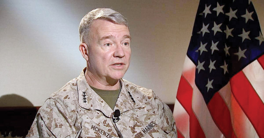 لجنرال كينيث ماكنزي قائد القيادة المركزية الامريكية الوسطى لجنرال كينيث ماكنزي قائد القيادة المركزية الامريكية الوسطى