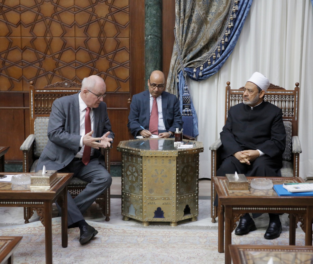 شيخ الأزهر خلال استقباله برلماني ألماني 